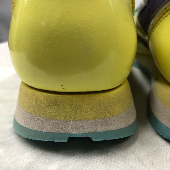 Vintage Reebok Classics yellow and purple size 8 1/2 - Picture 13 of 14